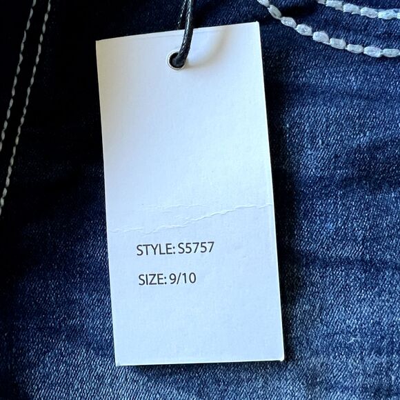 BLING Western BAMBOO Jean Shorts Rhinestones Bull Skull Embroidery  9/10 NEW NWT - Picture 6 of 14